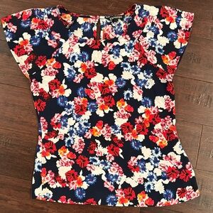 Express Floral Short Sleeve Blouse